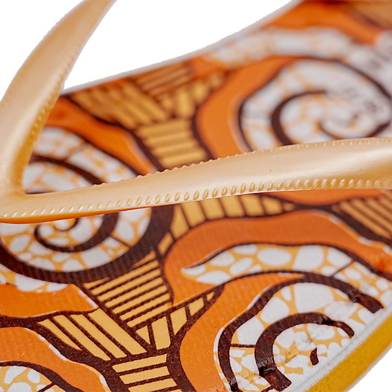 SNP Footwear Women's Flip Flops - Flat Beach Slippers Orange & White