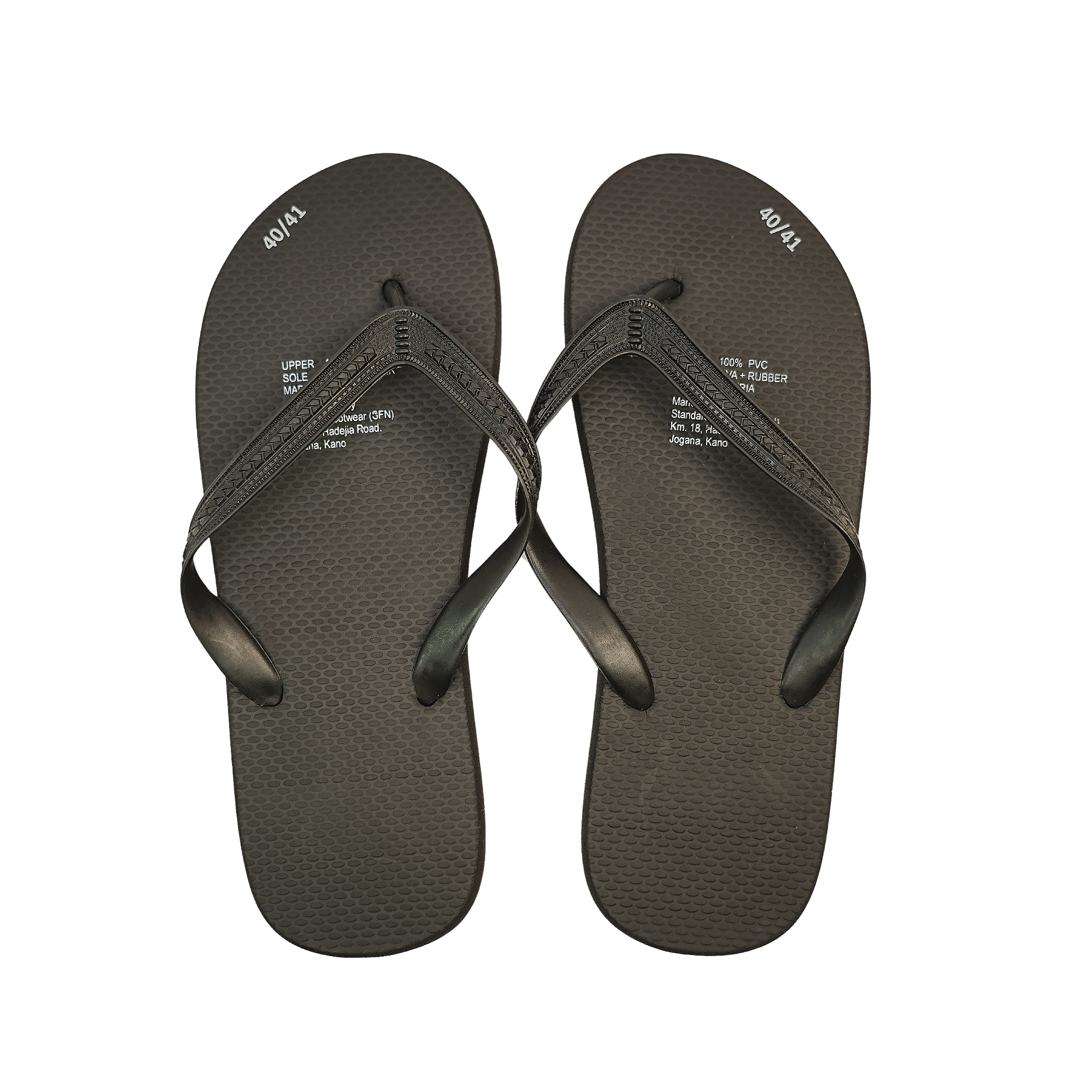 SNP Footwear Top Men's Flip Flops - Flat Beach Slippers Black