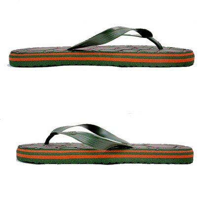 SNP Footwear Top Men's Flip Flops - Flat Beach Slippers Dark Green