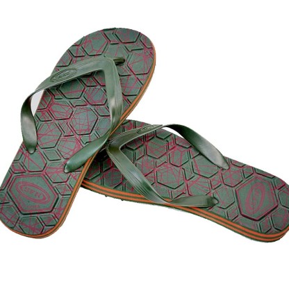 SNP Footwear Top Men's Flip Flops - Flat Beach Slippers Dark Green