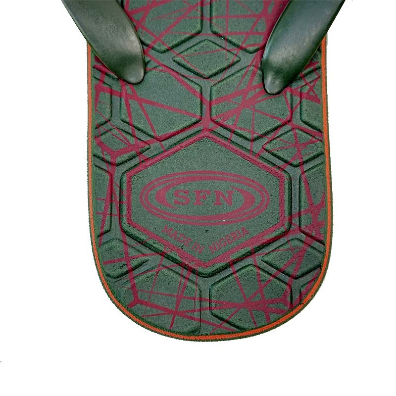 SNP Footwear Top Men's Flip Flops - Flat Beach Slippers Dark Green