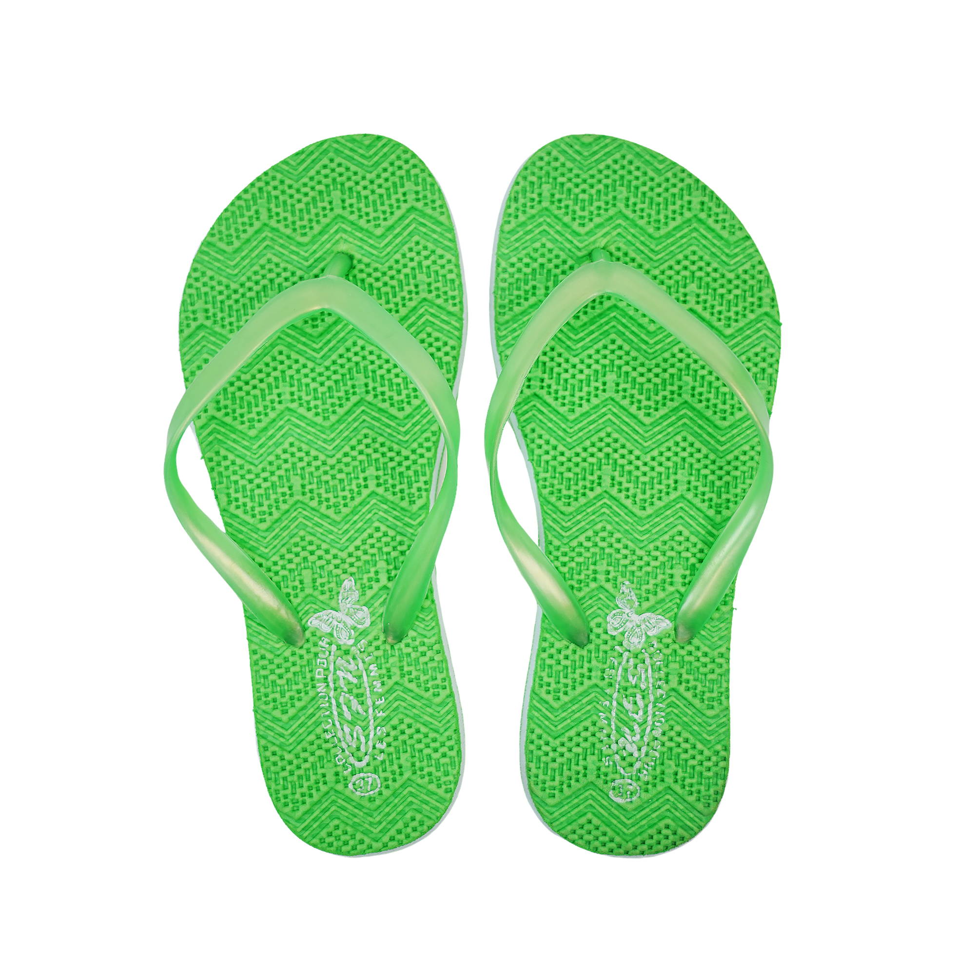 SNP Footwear Women's Flip Flops - Flat Beach Slippers Green