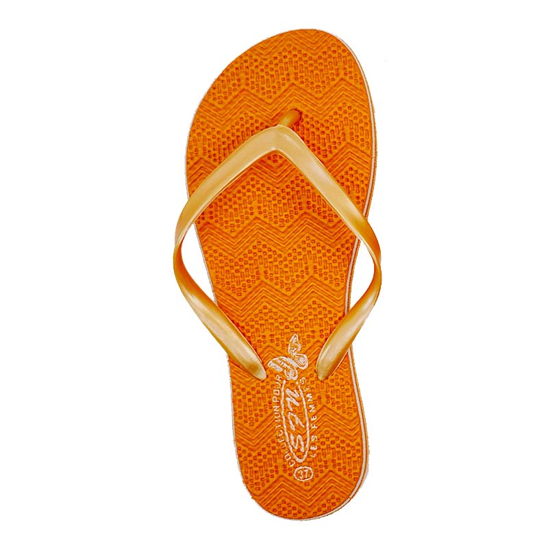 SNP Footwear Women's Flip Flops - Flat Bottom Beach Slippers Orange
