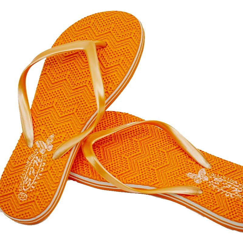 SNP Footwear Women's Flip Flops - Flat Bottom Beach Slippers Orange