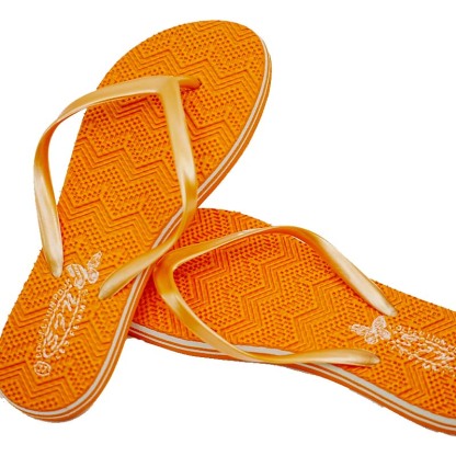 SNP Footwear Women's Flip Flops - Flat Bottom Beach Slippers Orange