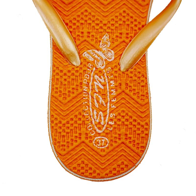 SNP Footwear Women's Flip Flops - Flat Bottom Beach Slippers Orange