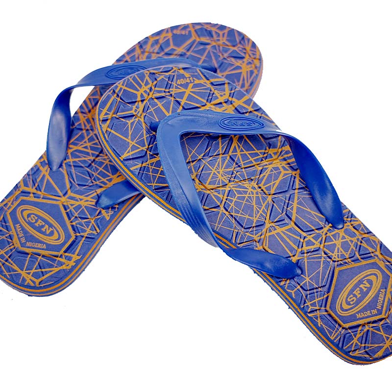 SNP Footwear Top Men's Flip Flops - Flat Beach Slippers Navy blue