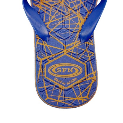 SNP Footwear Top Men's Flip Flops - Flat Beach Slippers Navy blue