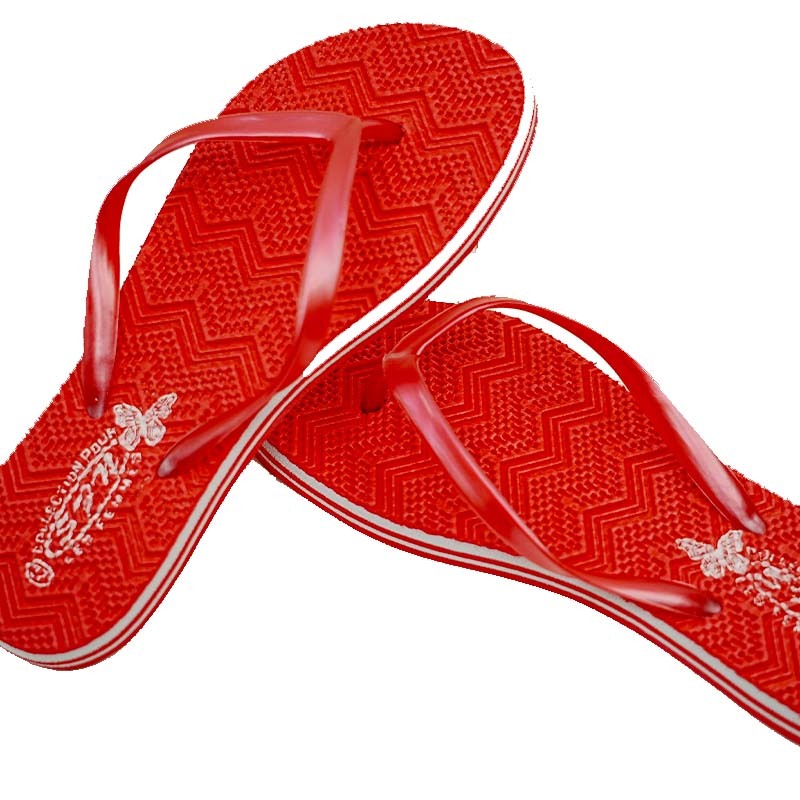 SNP Footwear Women's Flip Flops - Flat Beach Slippers Red