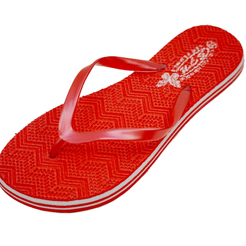 SNP Footwear Women's Flip Flops - Flat Beach Slippers Red