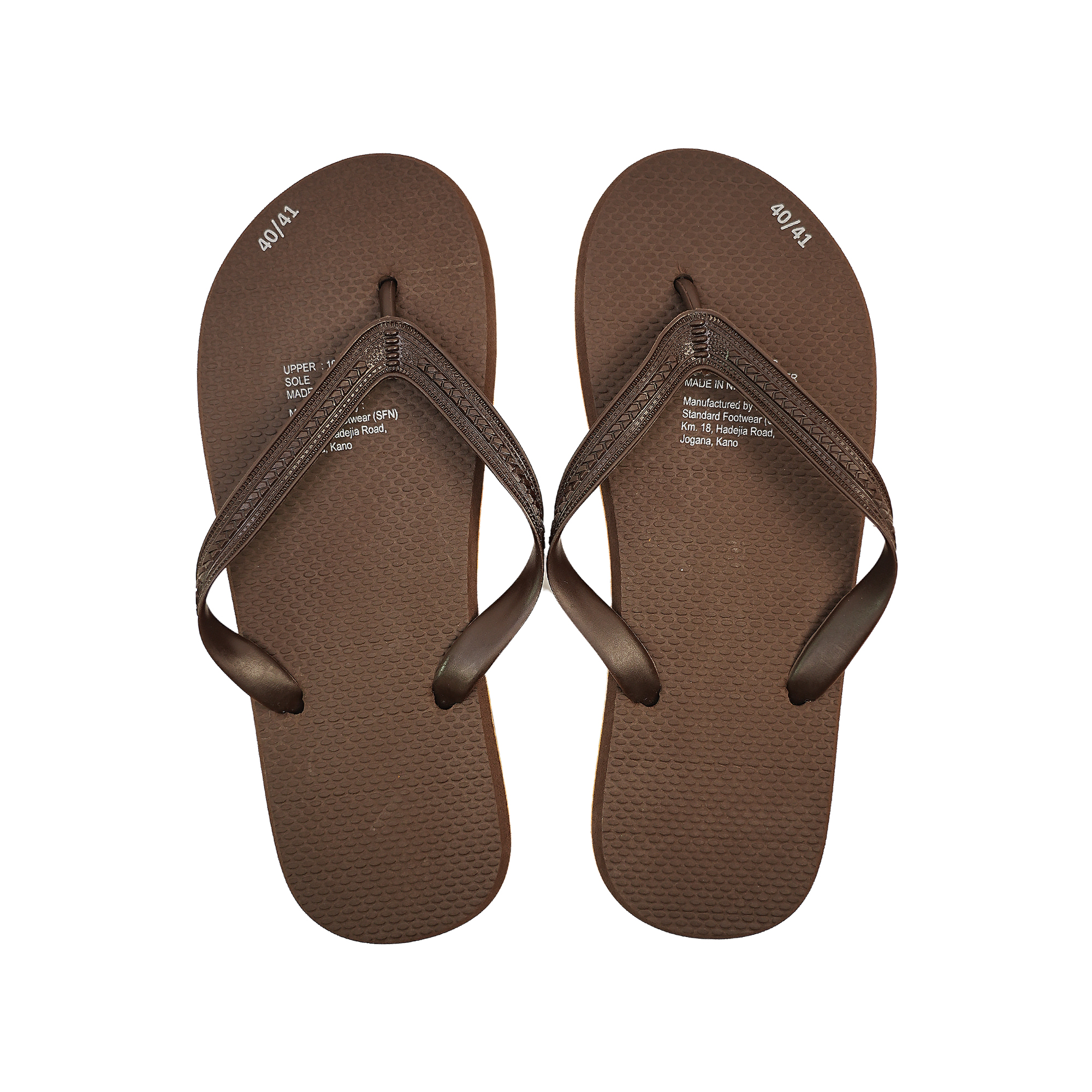 SNP Footwear Top Men's Flip Flops - Flat Beach Slippers Brown