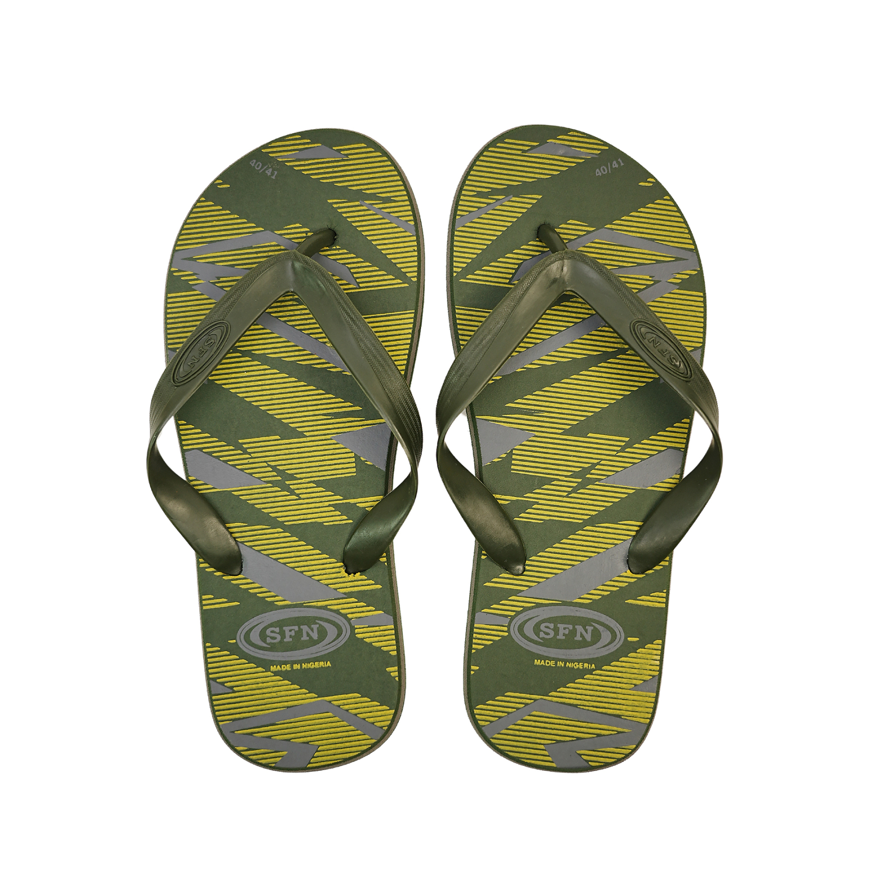 SNP Footwear Men's Flip Flops – Flat Beach Slippers Dark Green