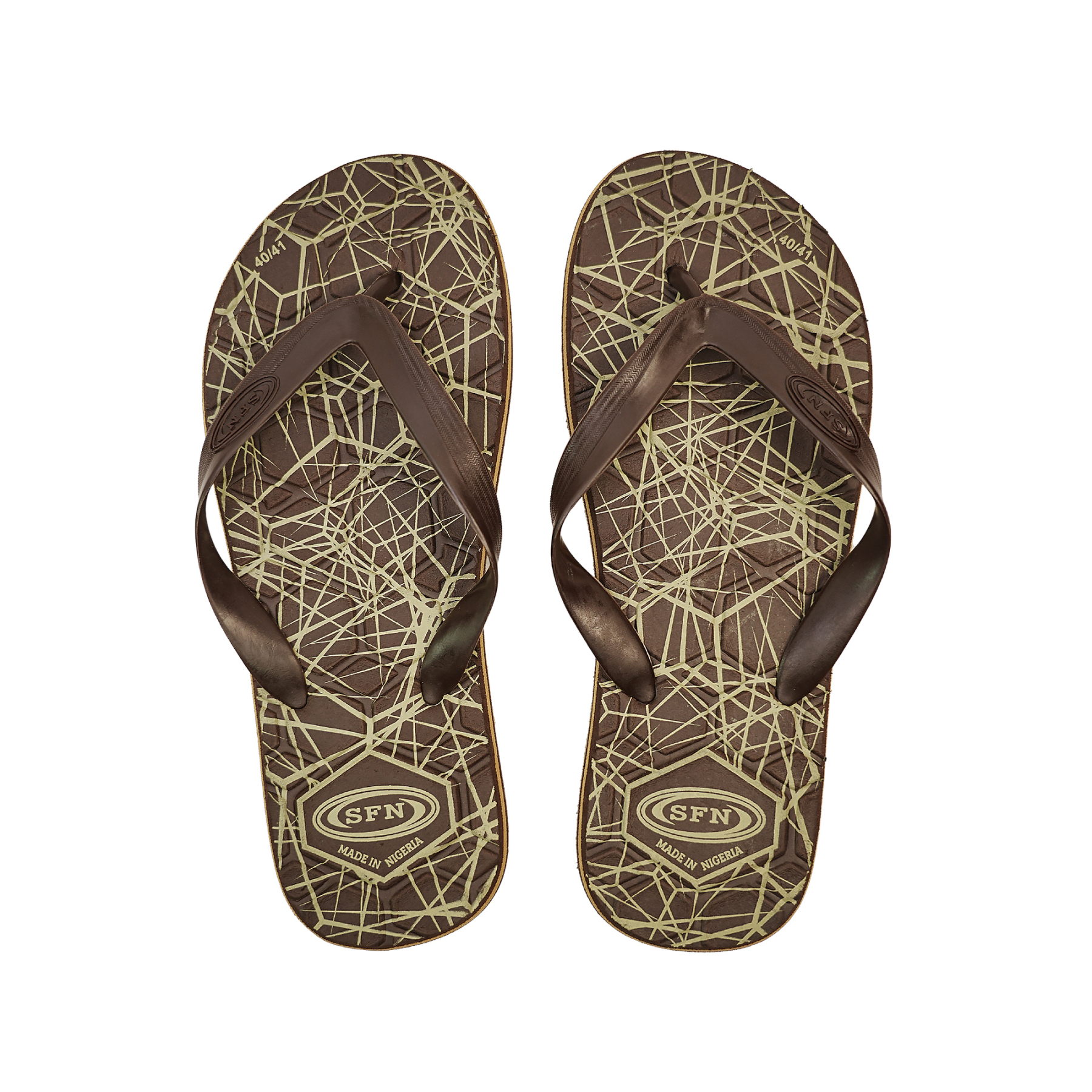 SNP Footwear Men's Flip Flops – Flat Beach Slippers Brown