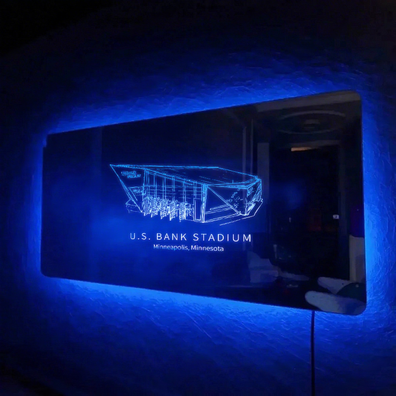 U.S. Bank Stadium Mirror Light-Gifts For Sports Lovers、Minnesota Vikings、NFC、Minnesota