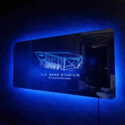 U.S. Bank Stadium Mirror Light-Gifts For Sports Lovers、Minnesota Vikings、NFC、Minnesota