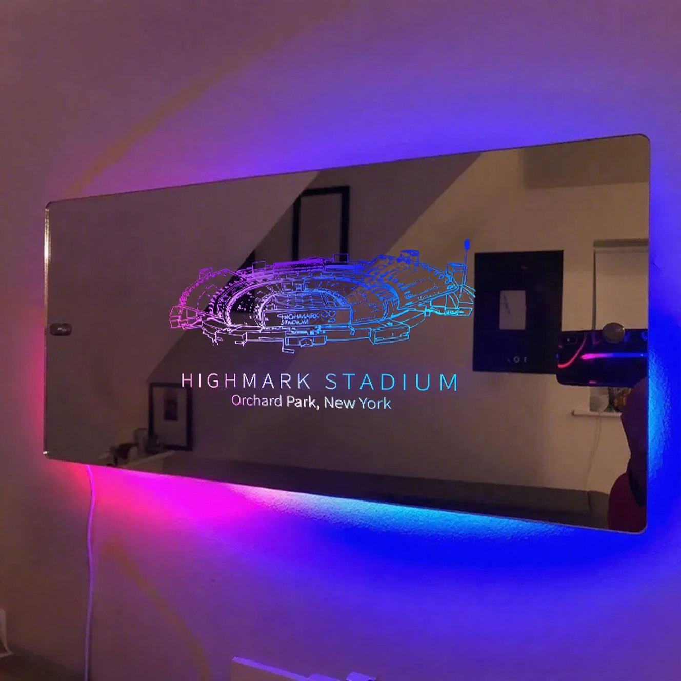 Highmark Stadium Mirror Light-Gifts For Sports Lovers、 Buffalo Bills、NFL、Pennsylvania