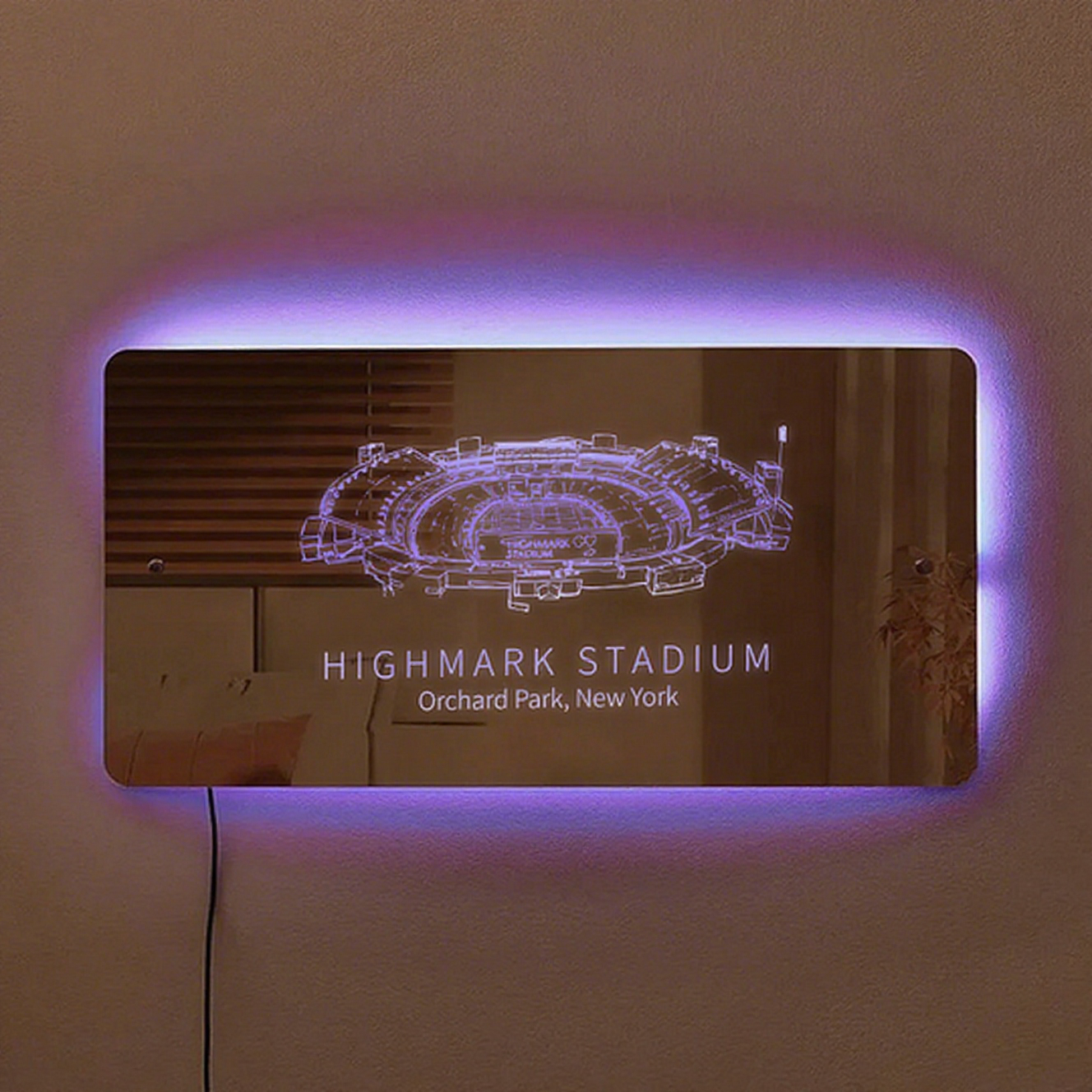 Highmark Stadium Mirror Light-Gifts For Sports Lovers、 Buffalo Bills、NFL、Pennsylvania