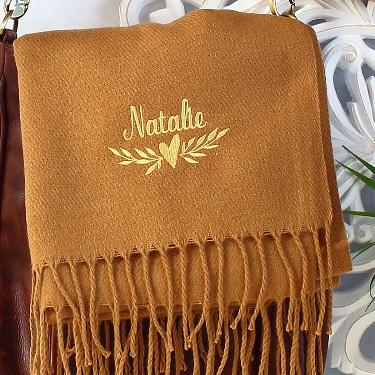 Custom Embroidered Design Scarf