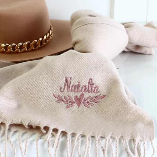 Custom Embroidered Design Scarf
