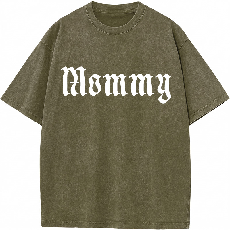 Custom Text Washed Vintage Short‑Sleeve Cool Mother Custom Attitude Tee