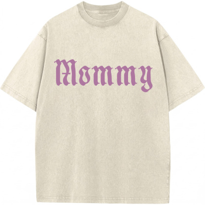 Custom Text Washed Vintage Short‑Sleeve Cool Mother Custom Attitude Tee