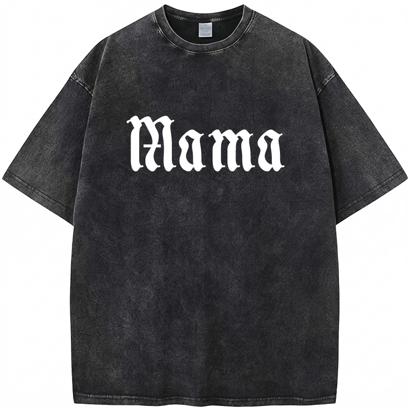 Custom Text Washed Vintage Short‑Sleeve Cool Mother Custom Attitude Tee