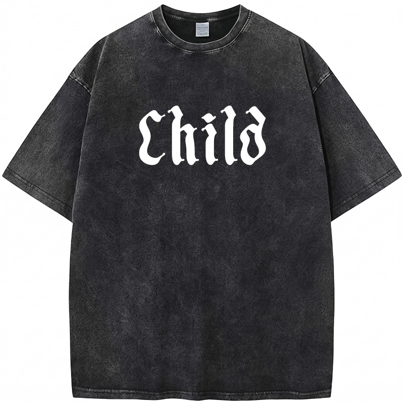 Custom Text Washed Vintage Short‑Sleeve Cool Mother Custom Attitude Tee