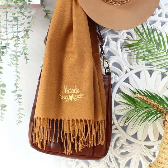 Custom Embroidered Design Scarf