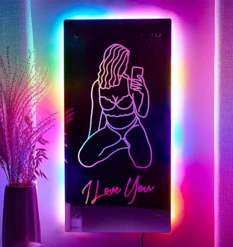 Custom Name Seductive Mirror LED Light