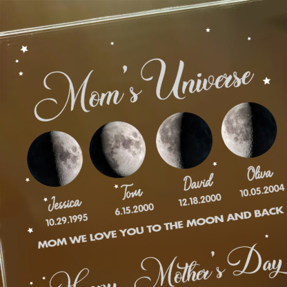 50% off⭐️Mom's Sky Custom Real Moon Phase Led Light Frame