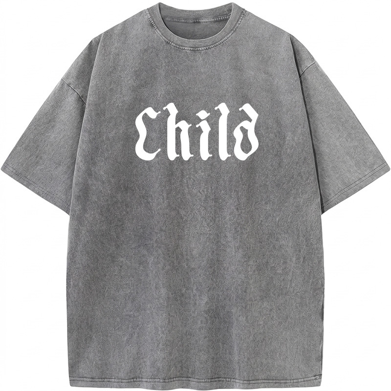 Custom Text Washed Vintage Short‑Sleeve Cool Mother Custom Attitude Tee
