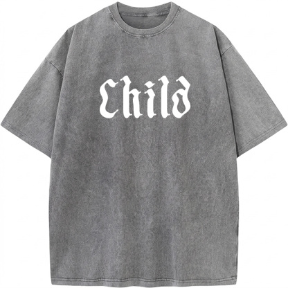 Custom Text Washed Vintage Short‑Sleeve Cool Mother Custom Attitude Tee