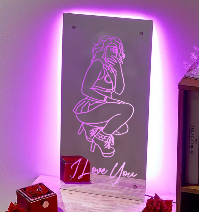 Custom Name Seductive Mirror LED Light