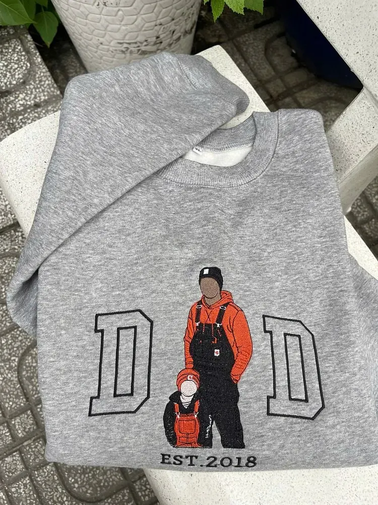 Custom Embroidered Portrait for Father