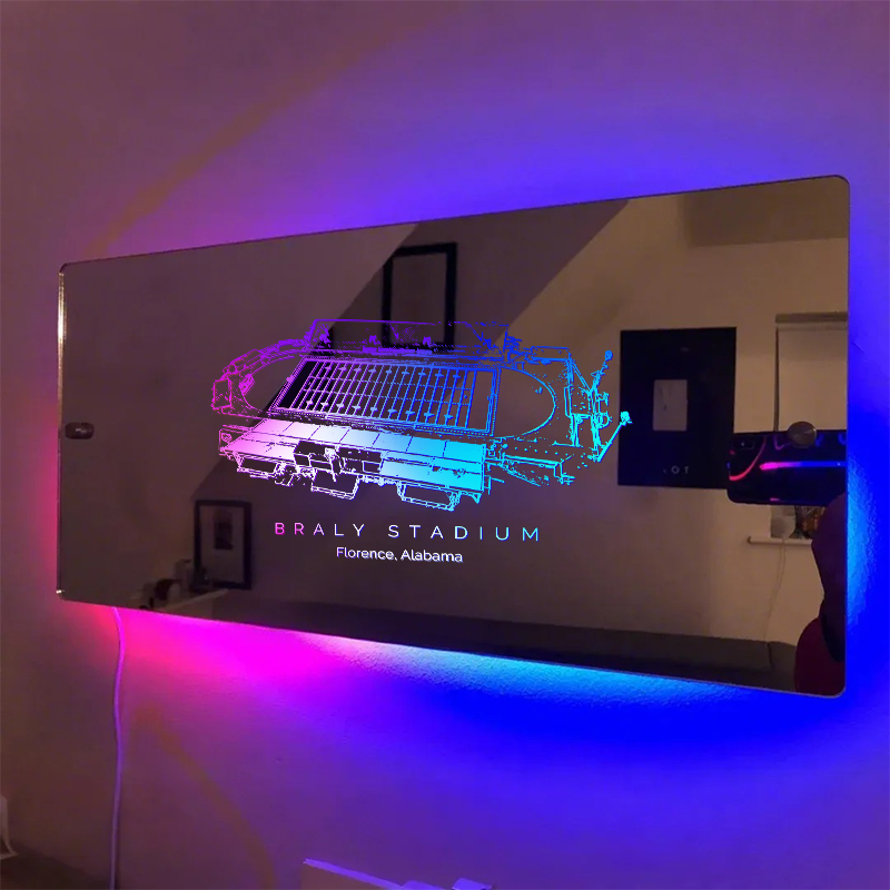 Braly Stadium Mirror Light-Gifts For Sports Lovers、University of North Alabama Lions