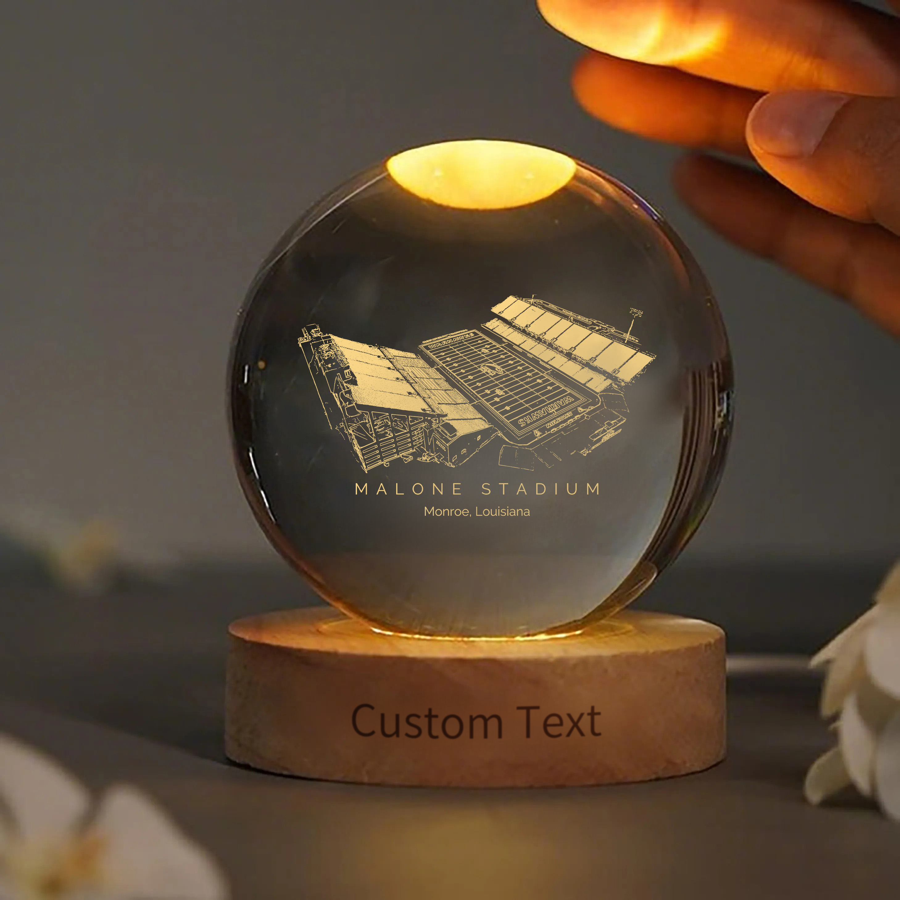 Malone Stadium 3D Spherical Crystal Ball Lamp 商品缩略图