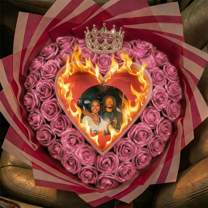Everlasting Glitter Roses With Photo - Burnaway Edition