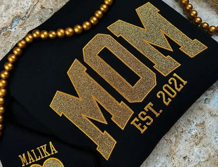 Custom Applique Glitter Mama Sweatshirt/T-shirt