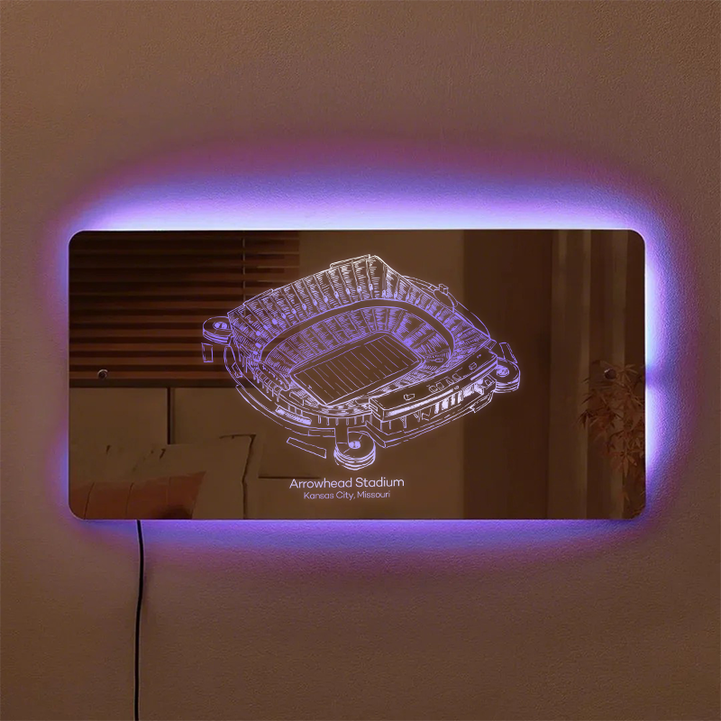 Arrowhead Stadium Mirror Light-Gifts For Sports Lovers、Kansas City Chiefs