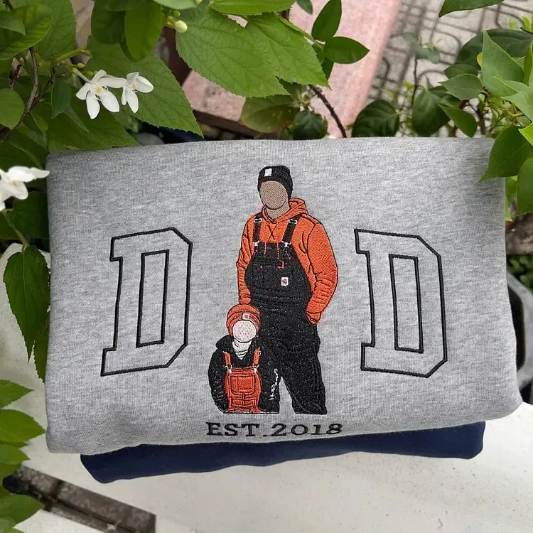 Custom Embroidered Portrait for Father