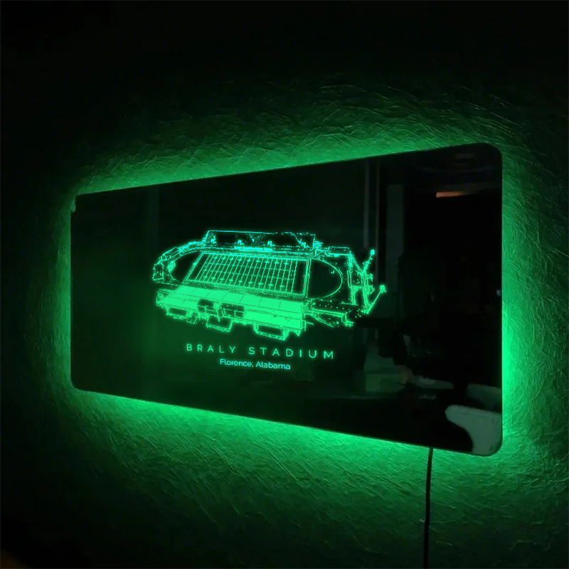 Braly Stadium Mirror Light-Gifts For Sports Lovers、University of North Alabama Lions