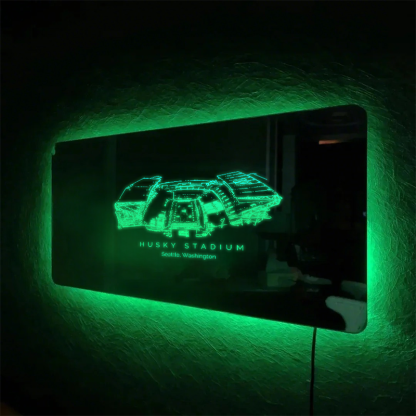 Husky Stadium Washington Mirror Light-Gifts For Sports Lovers、University of Washington Huskies