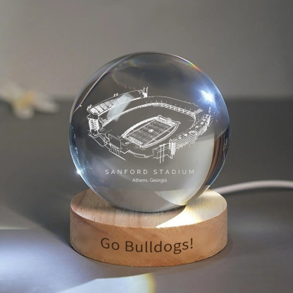 Sanford Stadium 3D Spherical Crystal Ball Lamp