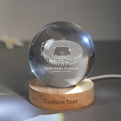 Rose Bowl Stadium 3D Spherical Crystal Ball Lamp