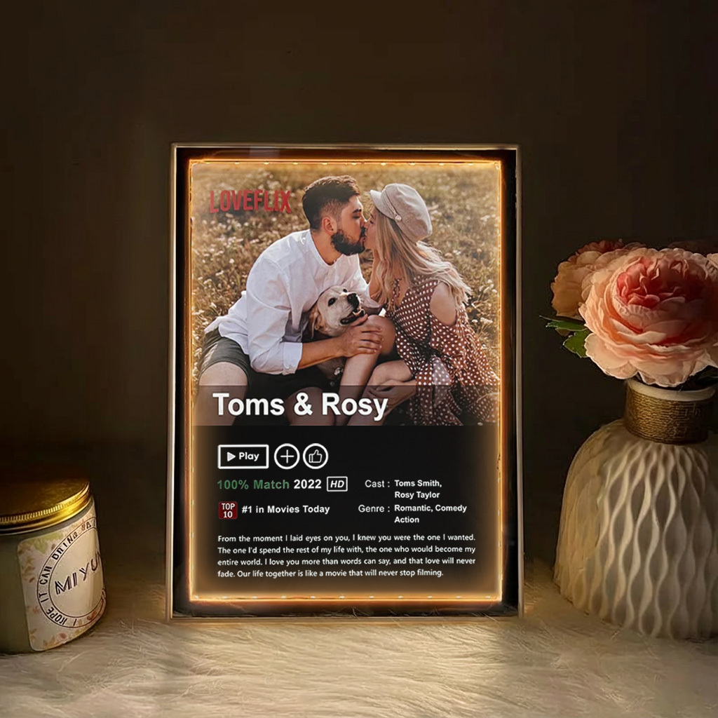 Custom Loveflix Movie Photo Mirror Light Box