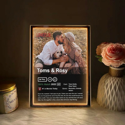  Custom Loveflix Movie Photo Mirror Light Box