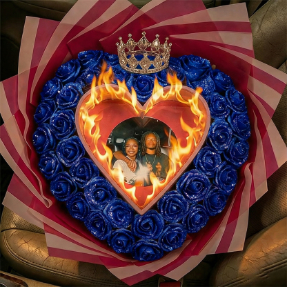 Everlasting Glitter Roses With Photo - Burnaway Edition