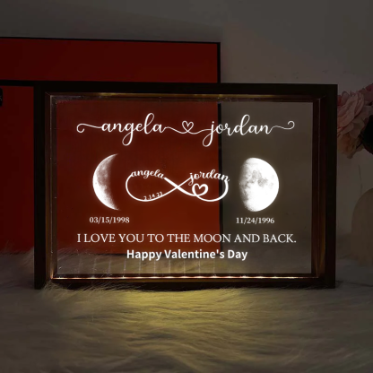Personalized Night Light with Moon Phase, Couple Gifts, The Night We Met, Custom Moon Phase Light, Acrylic Night Light, Anniversary Gifts
