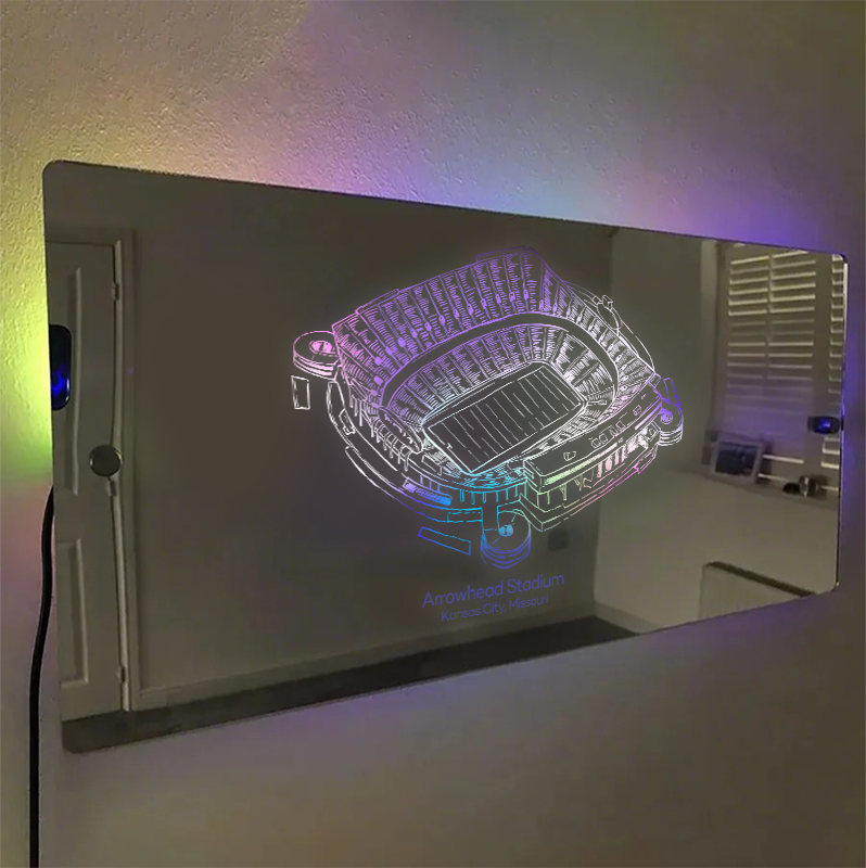 Arrowhead Stadium Mirror Light-Gifts For Sports Lovers、Kansas City Chiefs