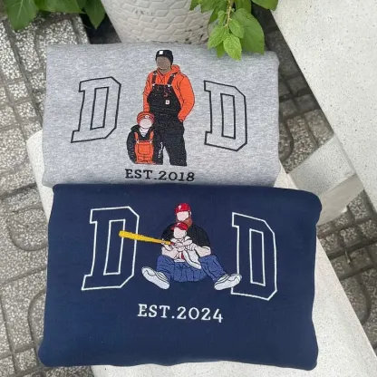 Custom Embroidered Portrait for Father